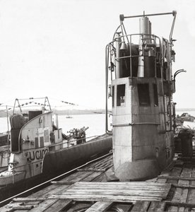 Torre di comando su uno dei grandi U-boot posamine
